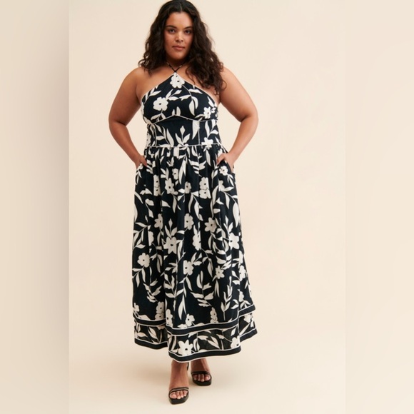 Halter Floral Maxi Dress - Picture 2 of 8